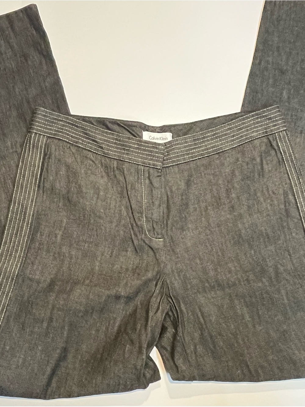 Calvin Klein Women’s Dark Blue Straight-Leg Trousers